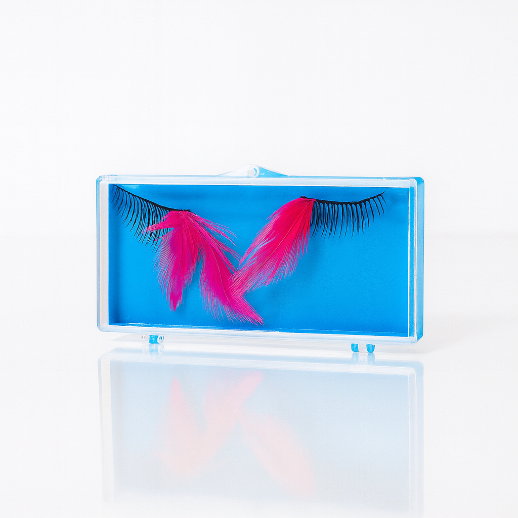 Pink Feather False Eyelashes