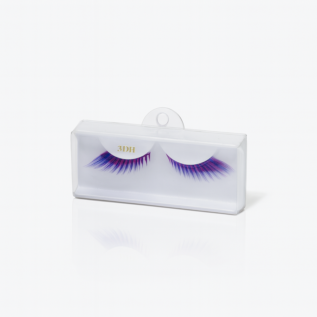 Faux cils rose OU violet pour un regard audacieux