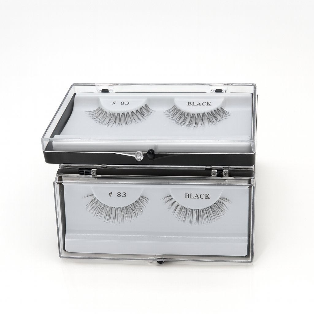 Faux cils noirs – Finition fine et effet œil de biche