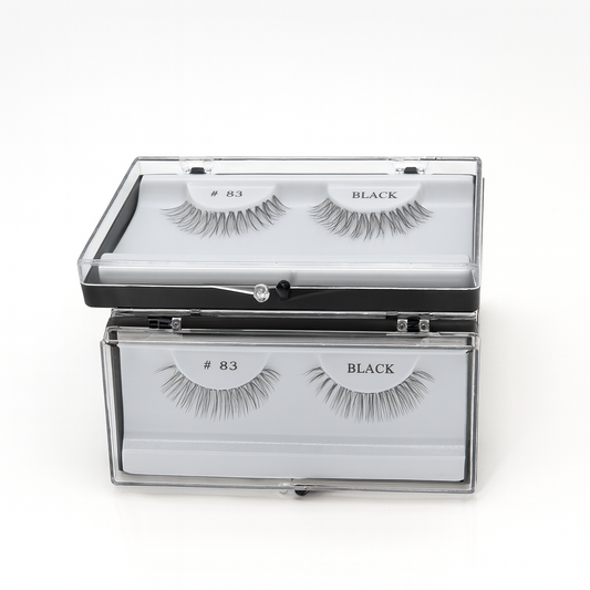 Faux cils noirs – Finition fine et effet œil de biche