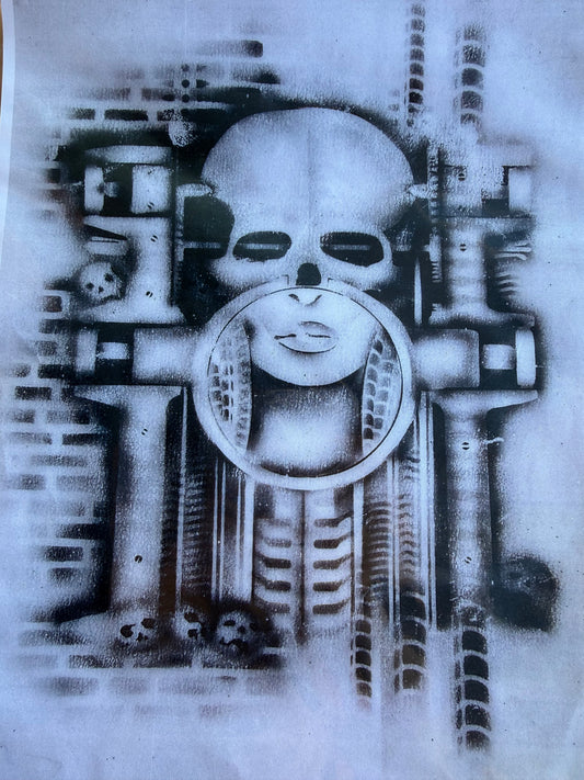 Pochoirs tête de mort