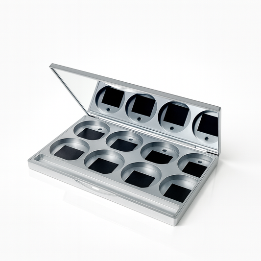 Palette vide en aluminium 10 godets – Élégante et personnalisable